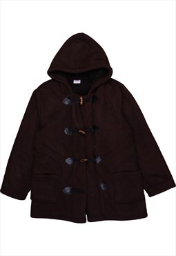Vintage 90's Deanes Parka Heavy Weight Wood Buttons Brown