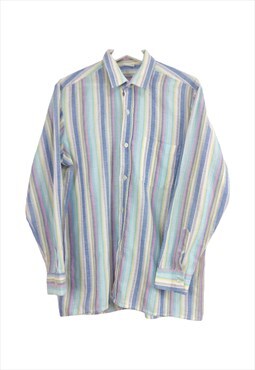 Vintage Stripes colorful Shirt in Blue M