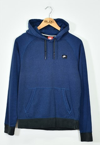 VINTAGE NIKE HOODED SWEATSHIRT BLUE SMALL