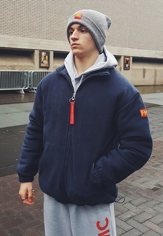 PADDED FLEECE JACKET NAVY BLUE