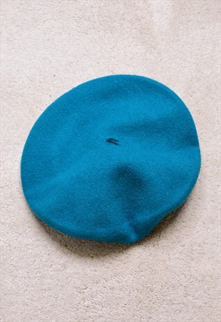 WOMEN'S VINTAGE 80S ST MICHAEL TURQUOISE WOOL BERET HAT