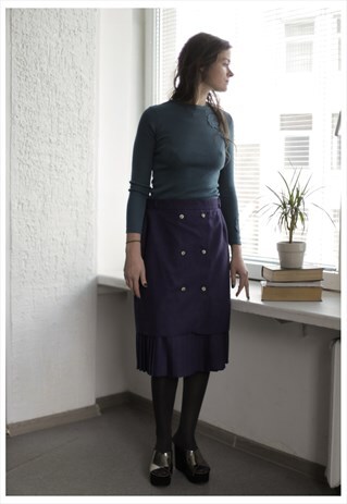 VINTAGE 80'S MIDI PURPLE SKIRT