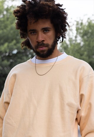 VINTAGE 90'S CHAMPION REVERSE WEAVE SWEATSHIRT IN LEMON