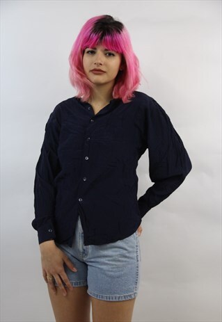 VINTAGE ARMANI NAVY BLOUSE
