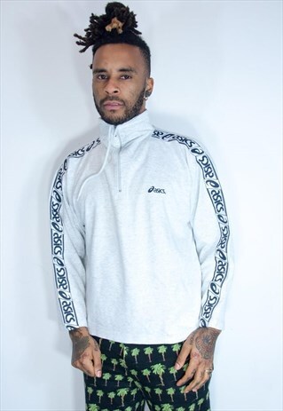 ASICS 1/4 ZIP EMBROIDED SWEATER