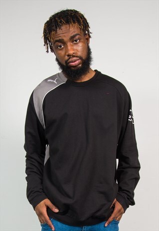 PUMA BLACK SWEATSHIRT CREW NECK SWEATER