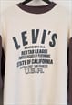 UNISEX VINTAGE LEVI'S U.S.A WHITE & MAUVE SWEATSHIRT