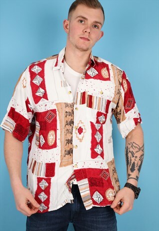 VINTAGE PATTERN SHIRT IN MULTI NS175