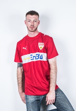 PUMA VINTAGE 1990S RED FOOTBALL SHIRT