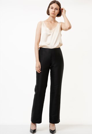 VERSUS VERSACE BLACK HIGH WAISTED WOMAN TROUSERS 4333