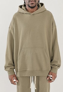 Khaki Heavy Cotton Oversized Sweatshirts Unisex 