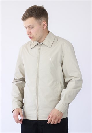 VINTAGE MENS YSL BEIGE HARRINGTON JACKET