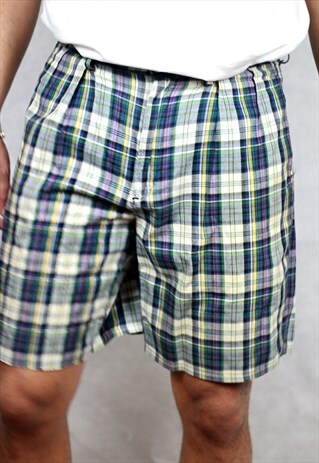 VINTAGE RALPH LAUREN CHECK CASUAL SHORTS