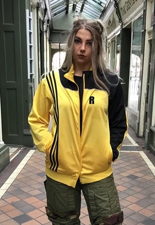 vintage yellow adidas jacket