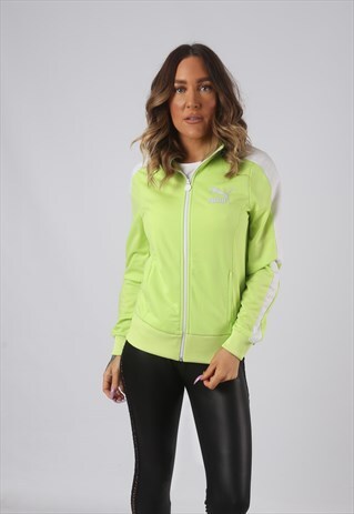 PUMA TRACK TOP JACKET FITTED NEON VINTAGE UK 12 (AW4K)