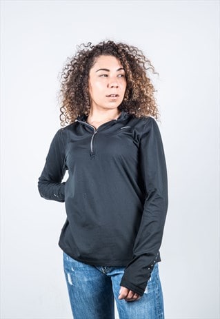 NIKE VINTAGE 1990S BLACK LONG-SLEEVE SPORTS TOP