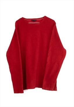 Vintage Lands End Sweatshirt Fleece in Red L