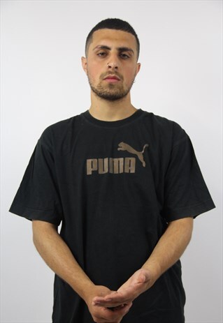 VINTAGE PUMA METALLIC PRINT T-SHIRT