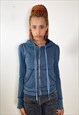 VINTAGE Y2K HOODIE IN BLUE DENIM 