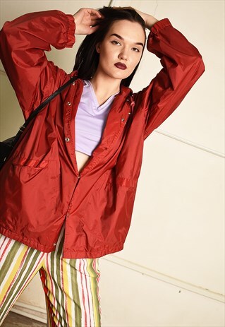 90'S RETRO OVERSIZED FESTIVAL GARM SHELL RAIN PARKA JACKET