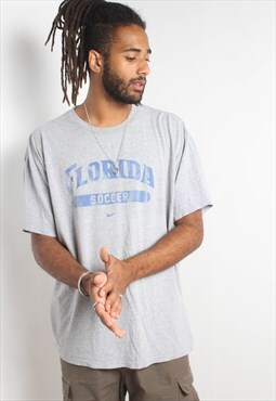 Vintage Nike Florida Soccer T-Shirt Grey