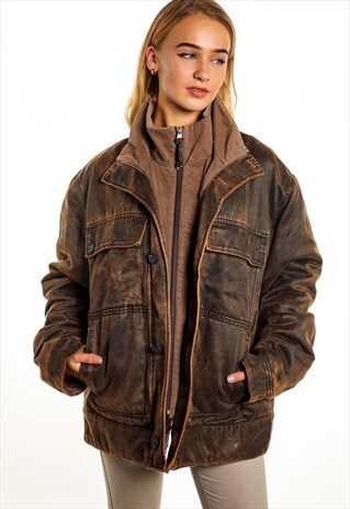 VINTAGE MARLBORO LEATHER JACKET J2008