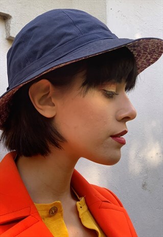 VINTAGE 1970S BLUE WORKER COACH BUCKET HAT