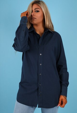 VINTAGE BURBERRY SHIRT IN BLUE NS148
