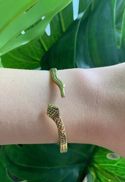 Gold Snake Bracelet Adjustable