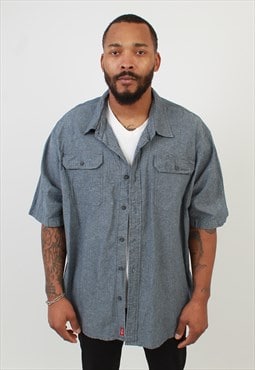 Vintage Wrangler blue short sleeve shirt