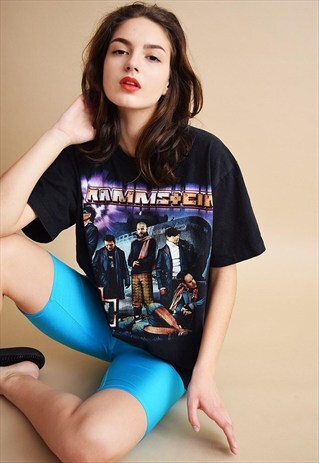 90'S RETRO RAMMSTEIN BAND OVERSIZED T-SHIRT TOP