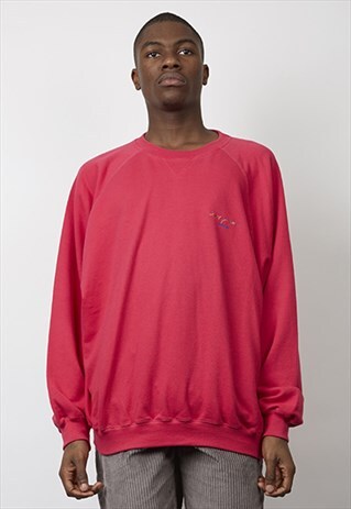 VINTAGE 80'S ADIDAS PINK SWEATSHIRT