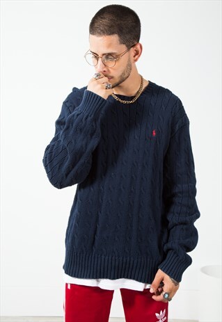 VINTAGE 80S POLO RALPH LAUREN KNIT JUMPER / S503