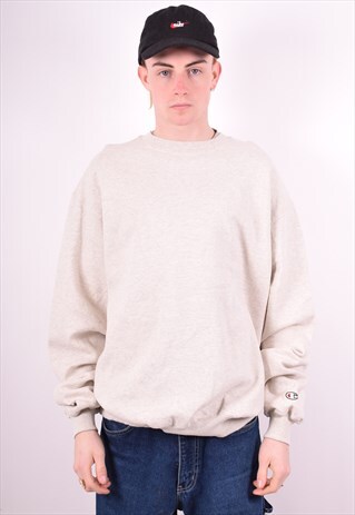 CHAMPION MENS VINTAGE SWEATSHIRT JUMPER XL GREY 90'S