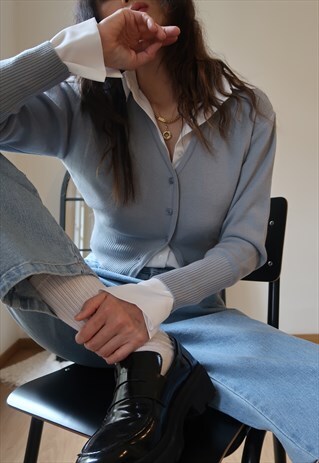 YVSE V-NECK SPRING CARDIGAN