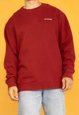 Vintage Columbia Sweatshirt Classic in Red XXL