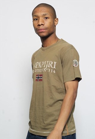 VINTAGE NAPAPIJRI LOGO T-SHIRT GREEN