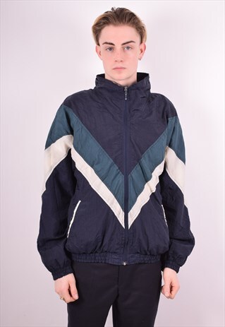 MENS VINTAGE TRACKSUIT TOP JACKET LARGE MULTI 90S