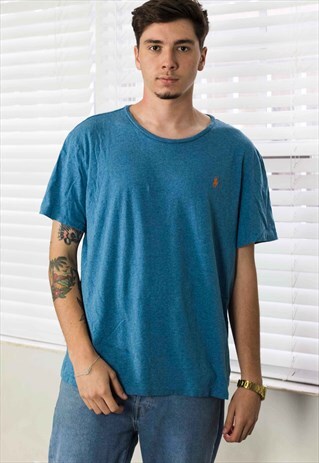 VINTAGE POLO RALPH LAUREN T-SHIRT LOGO 90S XL 6.3