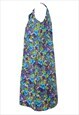 VINTAGE TANK SHIFT DRESS 60S MOD PSYCHEDELIC KITSCH FLORAL