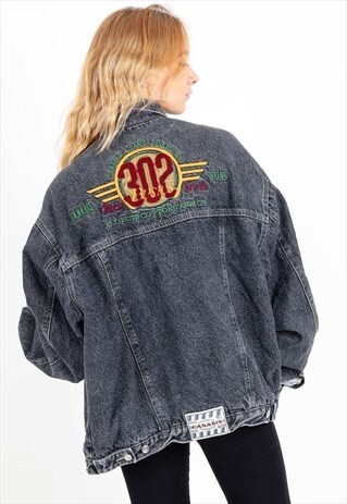 VINTAGE EMBROIDERED DENIM JACKET J981