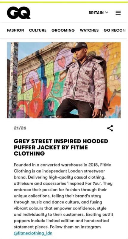 GQ Magazine February Edition | FitMe Clothing Feature