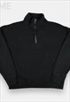 Sandro Paris vintage black 1/4 zip sweatshirt size L