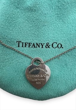 Tiffany & Co necklace heart lock chain 925 silver