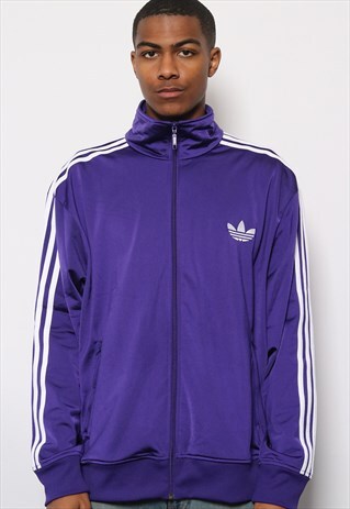 VINTAGE ADIDAS LOGO TRACK JACKET PURPLE