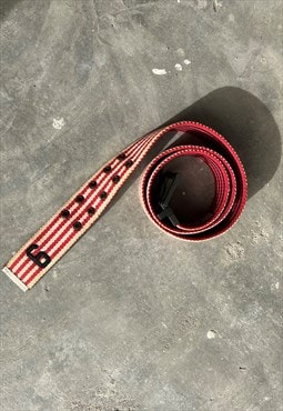 Vintage 00s Grunge Striped Belt