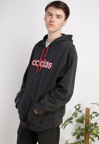 VINTAGE ADIDAS HOODIE BLACK Z1621