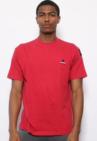 VINTAGE ADIDAS EQUIPMENT LOGO T-SHIRT RED