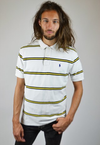 VINTAGE 90'S TOMMY HILFIGER STRIPED POLO SHIRT