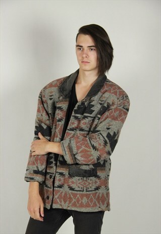 VINTAGE GREY NAVAJO JACKET